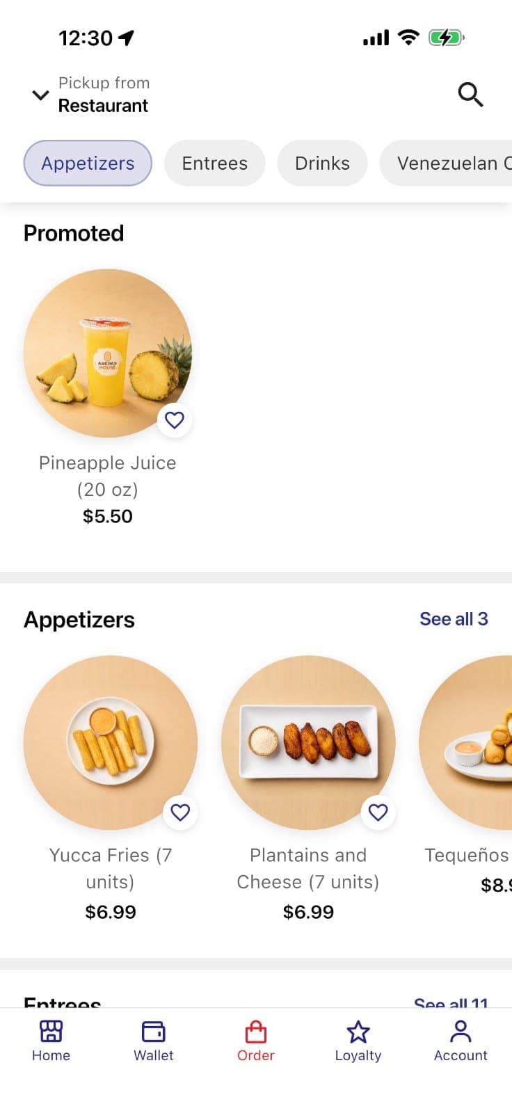 Arepas House - CO Items Page
