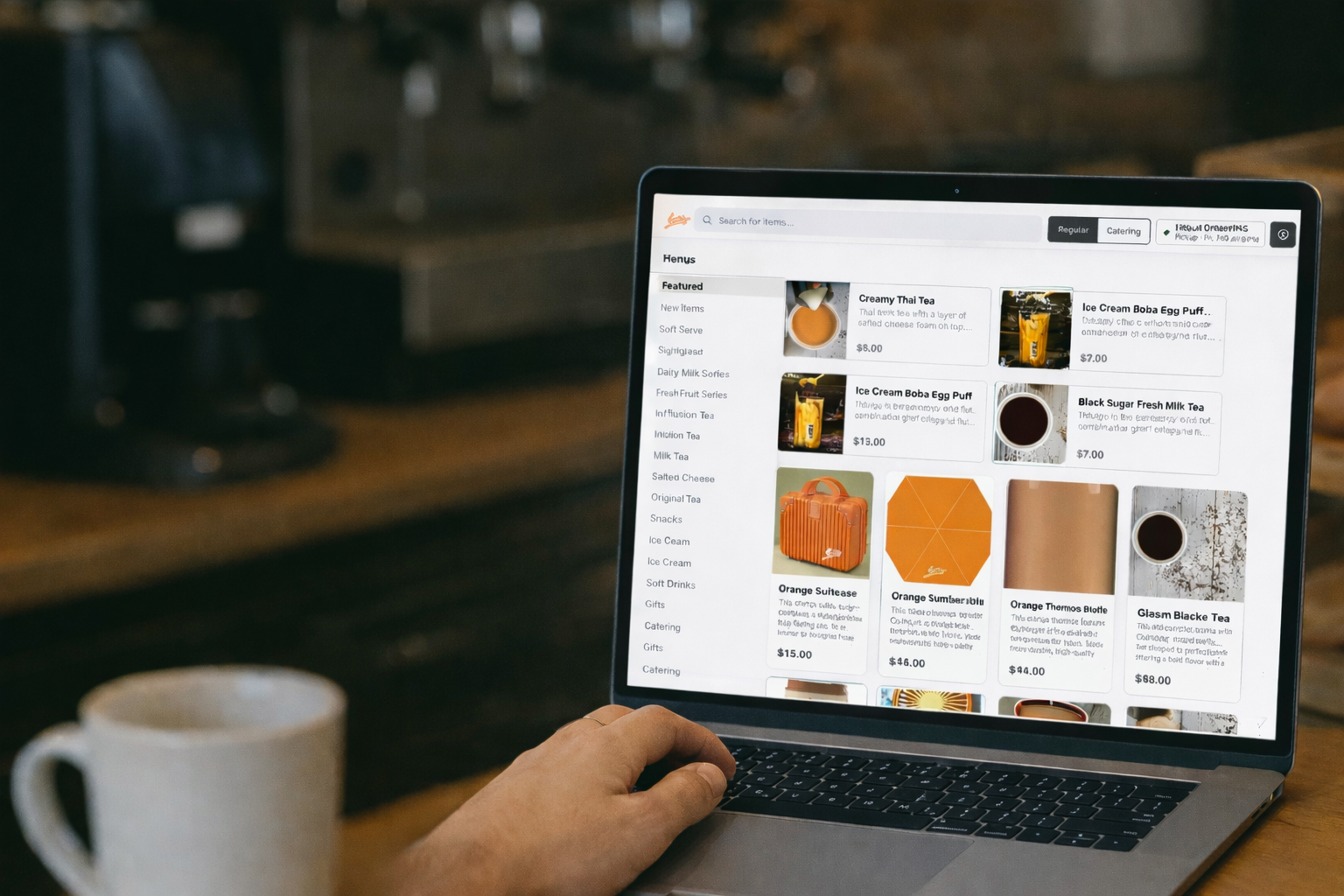 storefront on laptop